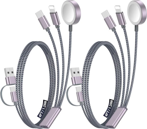 2Pack Multi Charging Cable Cord for Travel Vacation
